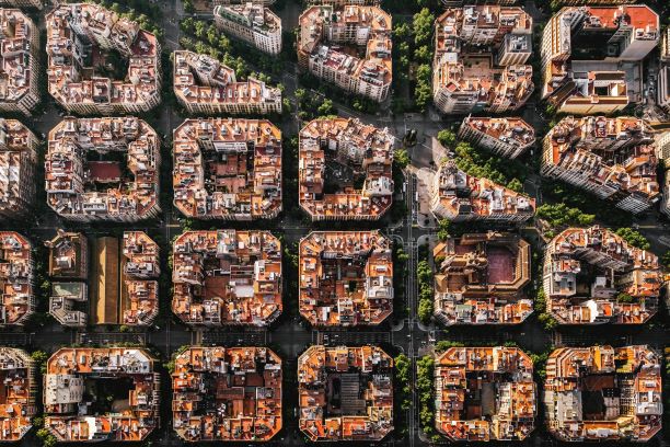 Vista del trazado urbano de Barcelona